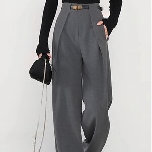 NWT $48 Commense Slate Gray Wide-Leg Women's Pants